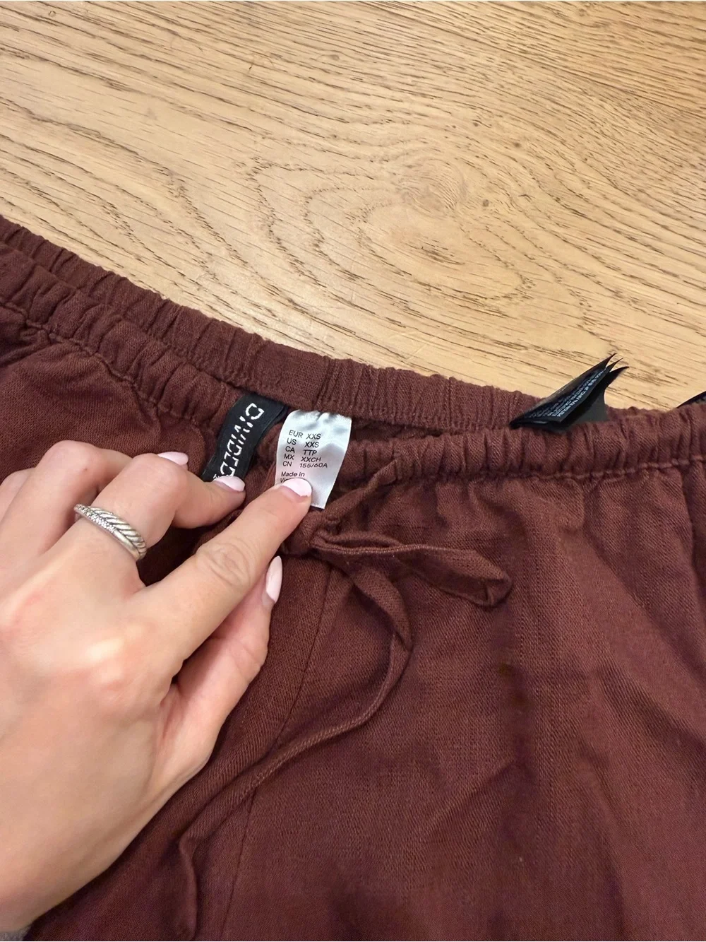 H&M Dark Brown Linen Pants
